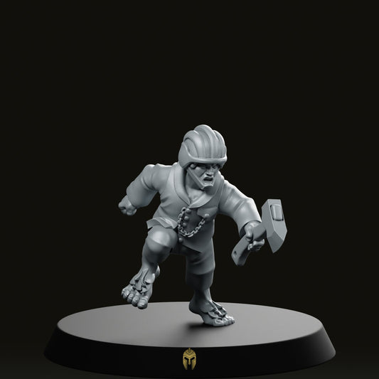 Halfling Strongman 3 Miniature - We Print Miniatures -Across The Realms