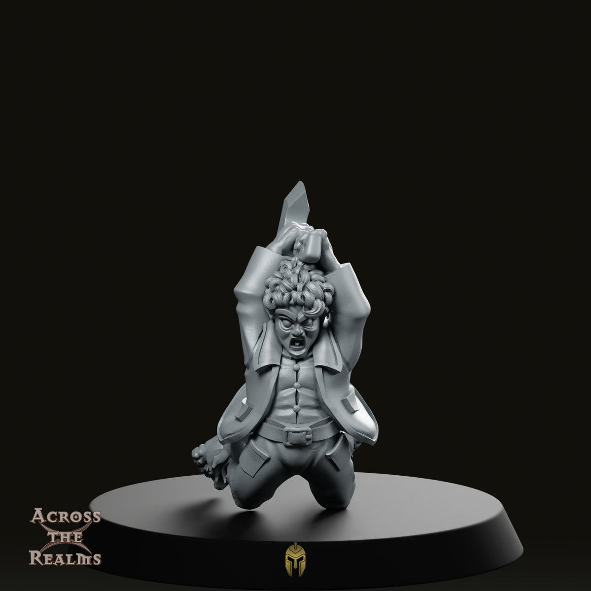 Halfling Strongman 4 Miniature - We Print Miniatures -Across The Realms