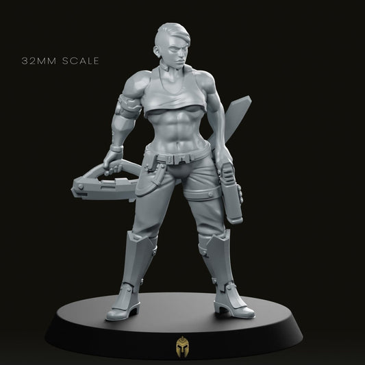 Halyna Cyberpunk Miniature - We Print Miniatures -We Print Miniatures