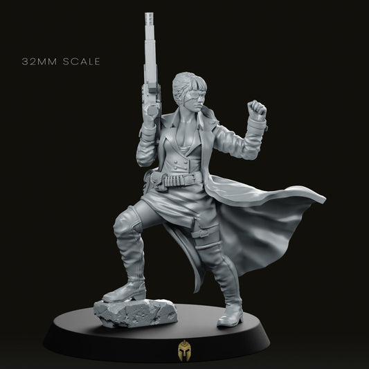 Hanna Cyberpunk Miniature - We Print Miniatures -We Print Miniatures