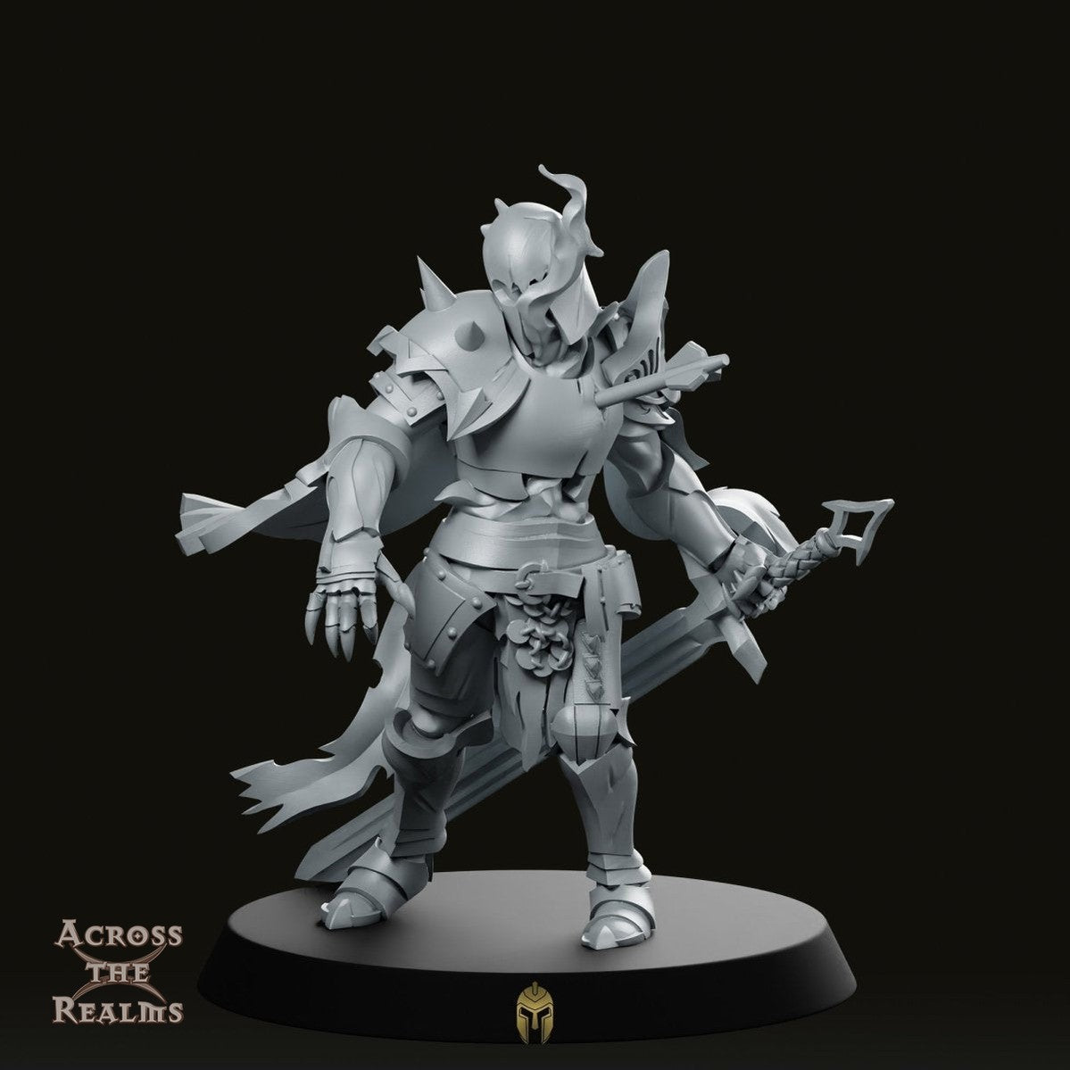 Haunted Armor Miniature - We Print Miniatures -Across The Realms