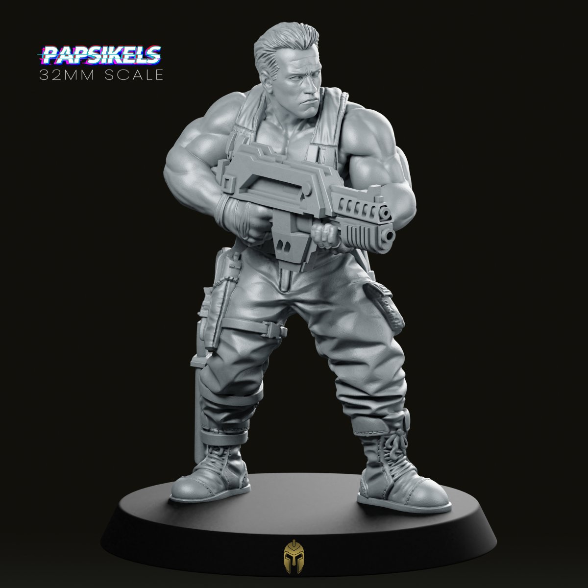 Hero Barry Mcguffin with Rifle Miniature - We Print Miniatures -Papsikels Miniatures