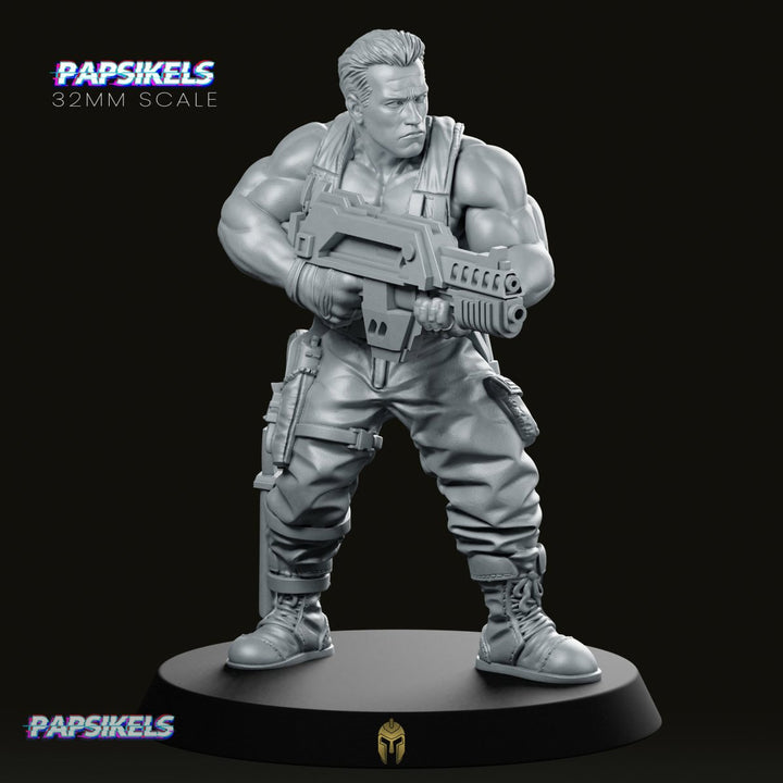 Hero Barry McGuffin with Rifle Miniature Sci-Fi Mercenary