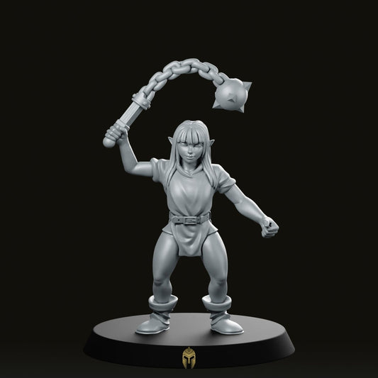Hero Quest Female Goblin Morning Star Miniature - We Print Miniatures -RN Estudio