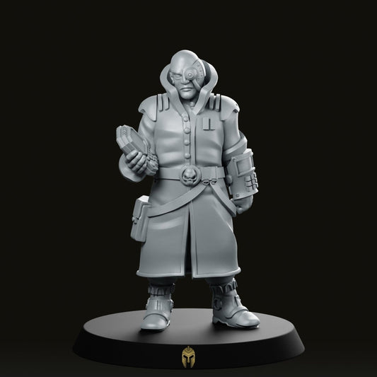 Hiver Bureaucrat Male miniature - We Print Miniatures -Across The Realms