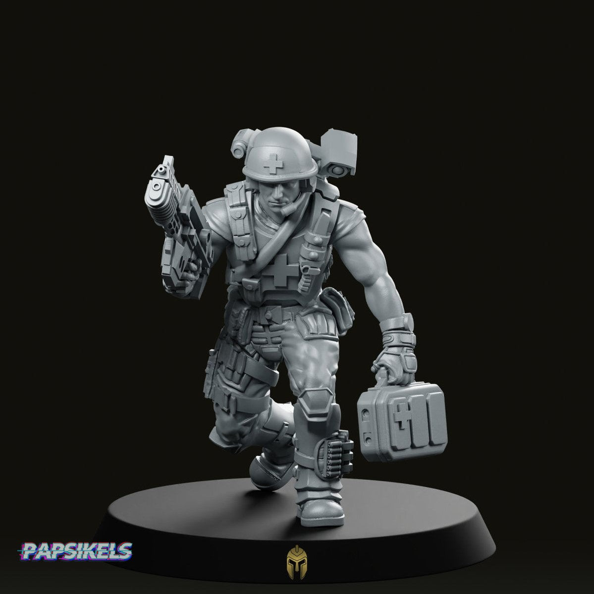 Human Colonial Marine Medic James Saver Miniature - We Print Miniatures -Papsikels Miniatures