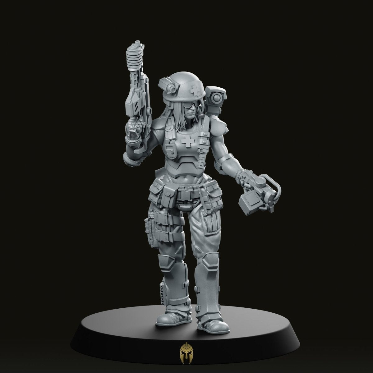 Human Colonial Marine Medic Morgan Dallas Miniature - We Print Miniatures -Papsikels Miniatures