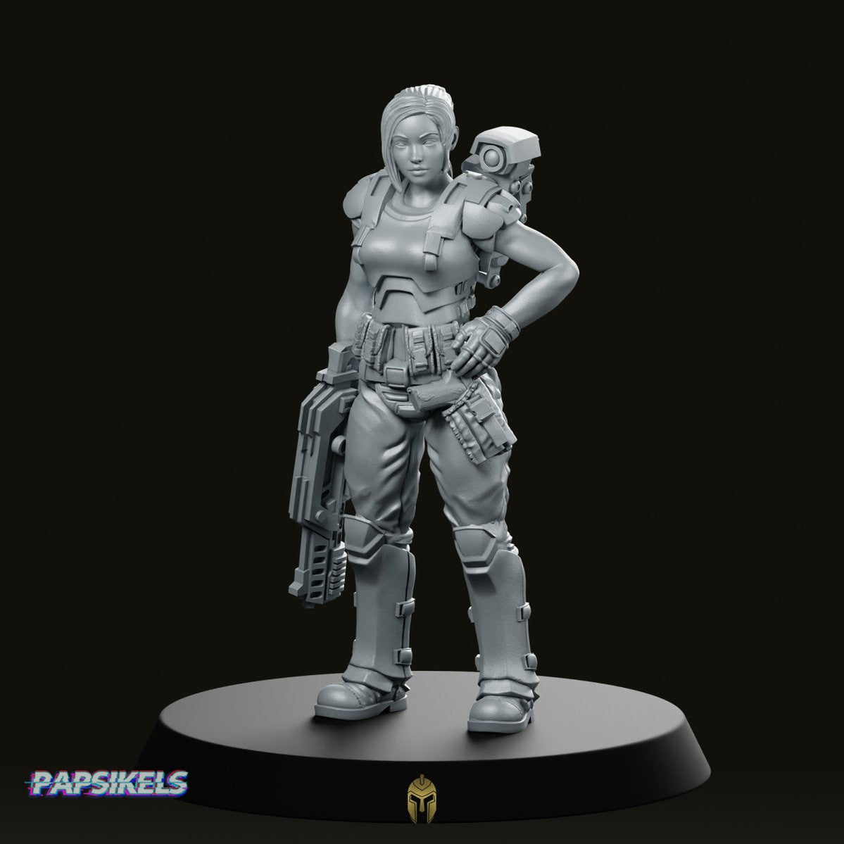 Human Colonial Marine Pvt Claire Grayfield Miniature - We Print Miniatures -Papsikels Miniatures