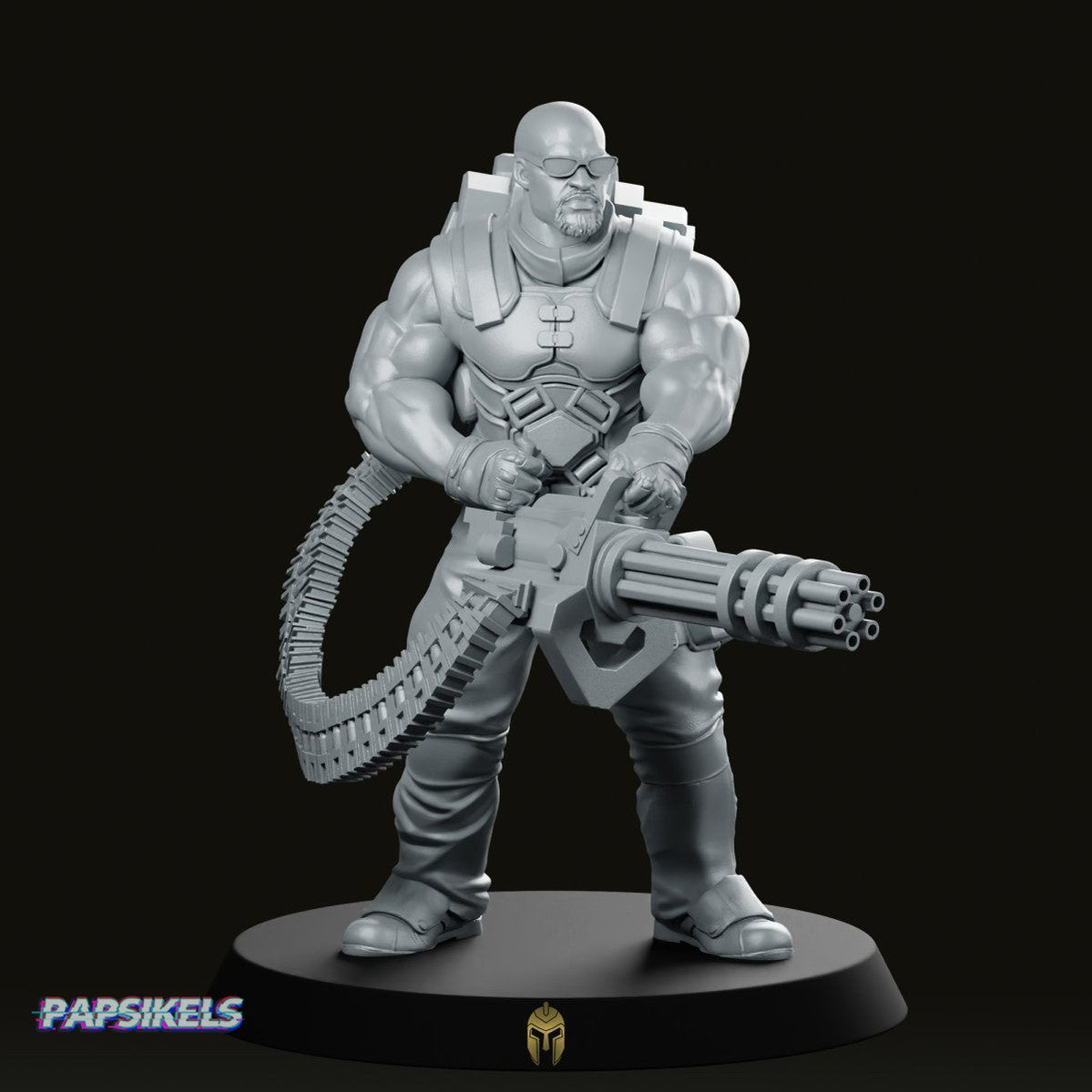 Human Gunner Code Name Sanctifier Miniature - We Print Miniatures -Papsikels Miniatures