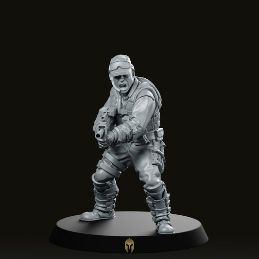 Human Resilience Fighter Ck Liao Miniature - We Print Miniatures -Papsikels Miniatures
