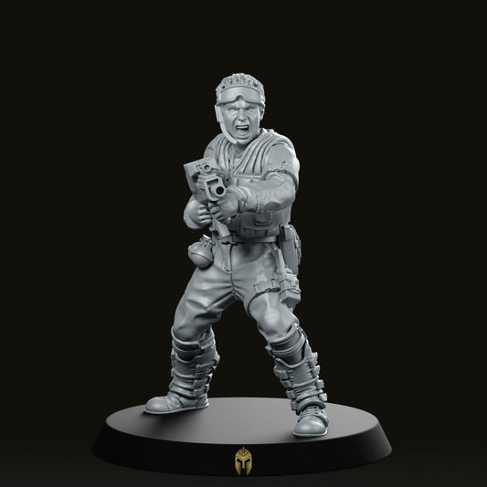 Human Resilience Fighter Josh Welch Miniature - We Print Miniatures -Papsikels Miniatures