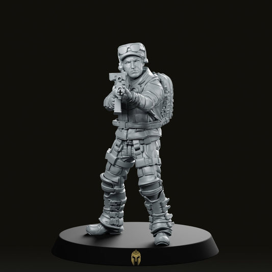 Human Resilience Fighter Kevin Miller Miniature - We Print Miniatures -Papsikels Miniatures