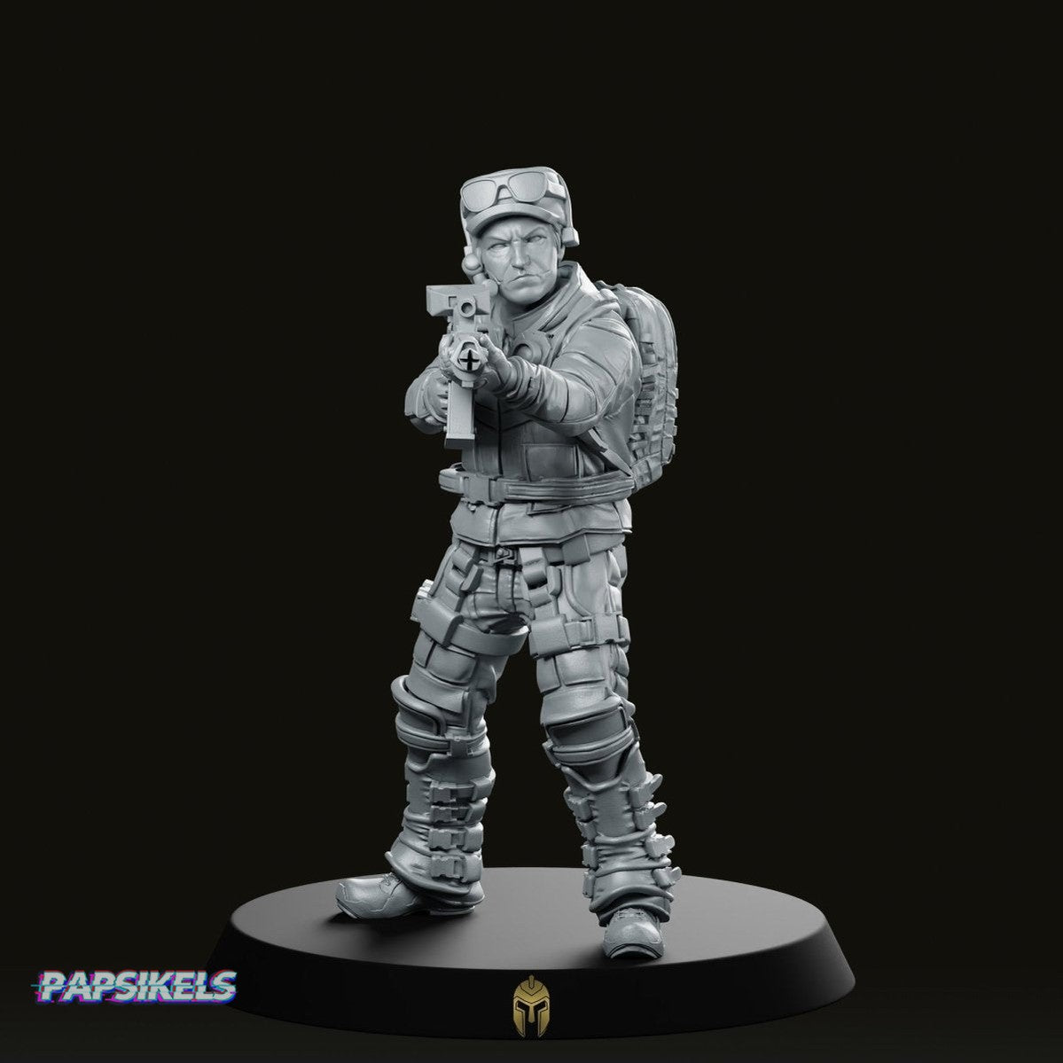 Human Resilience Fighter Kevin Miller Miniature - We Print Miniatures -Papsikels Miniatures