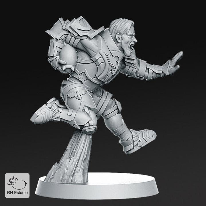 Human Runner 2 Miniature Armored Fantasy Football