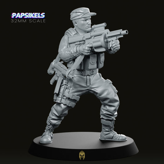 Jefry Tann Grenade Launcher Miniature - We Print Miniatures -Papsikels Miniatures