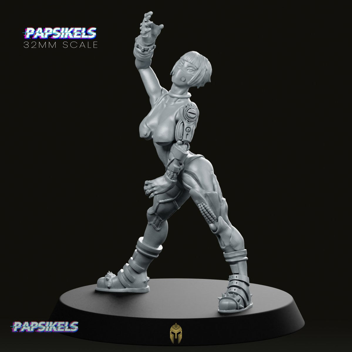 Jeza Zaragosa CyberPunk Miniature - We Print Miniatures -Papsikels Miniatures