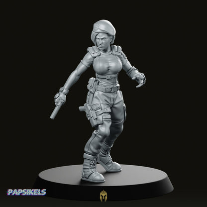 Jillian Velentines Special Operation Agent Miniature - We Print Miniatures -Papsikels Miniatures