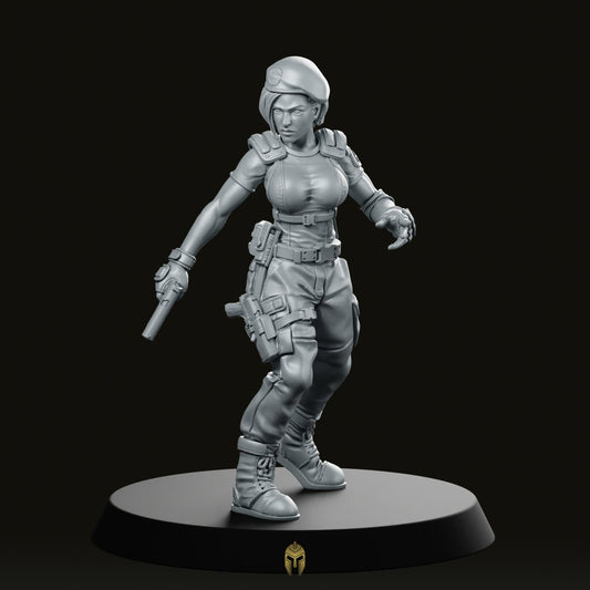 Jillian Velentines Special Operation Agent Miniature - We Print Miniatures -Papsikels Miniatures