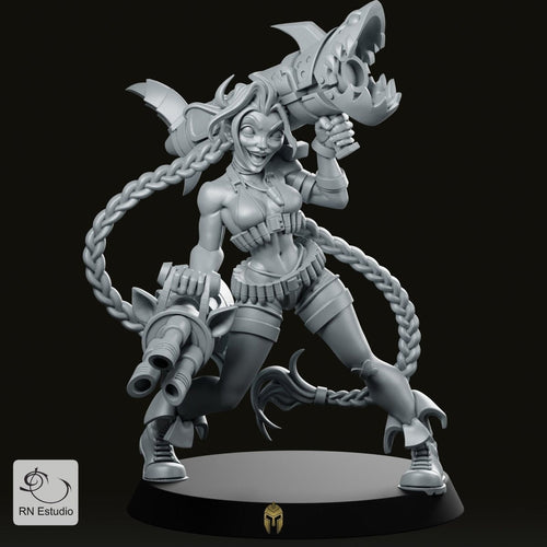 Jinx Female Assassin Miniature - We Print Miniatures -RN Estudio