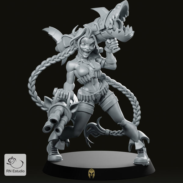 Jinx Female Assassin Miniature - We Print Miniatures -RN Estudio