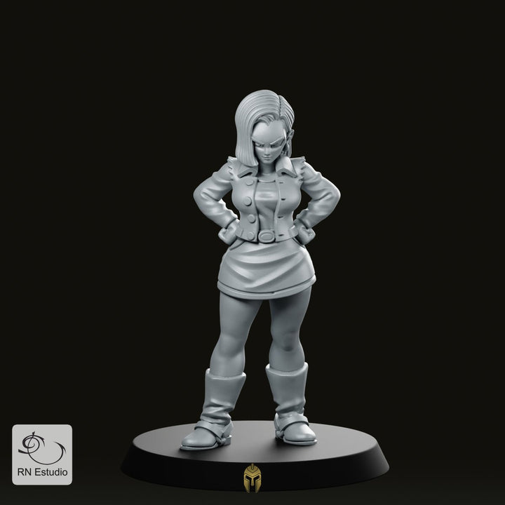 JRPG c18 Miniature Angry Female Canteen Officer
