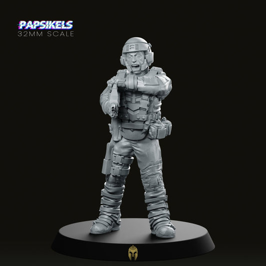Jun Niebres Soldier Cyberpunk Miniature - We Print Miniatures -Papsikels Miniatures