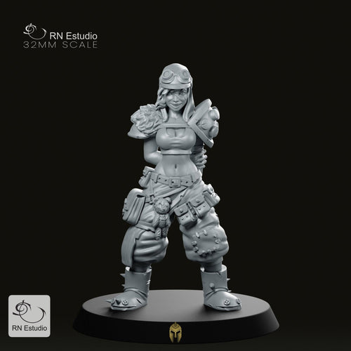 Junk Girl Scrapper Miniature - We Print Miniatures -RN EStudio