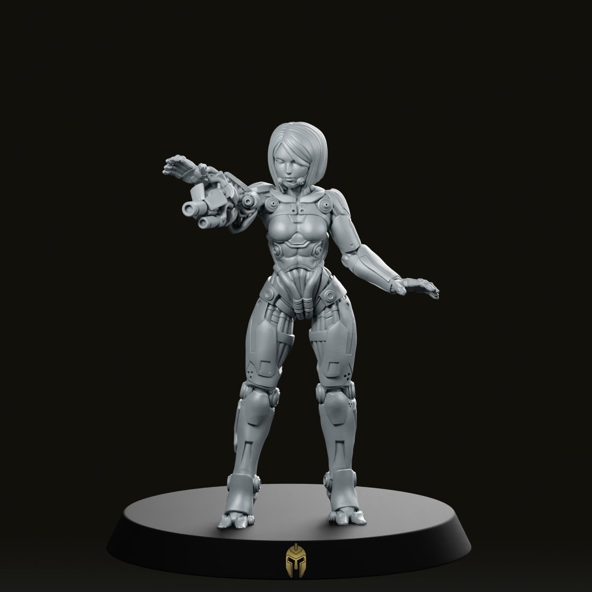 Jynza Female Cyberbabe Miniature - We Print Miniatures -Papsikels Miniatures