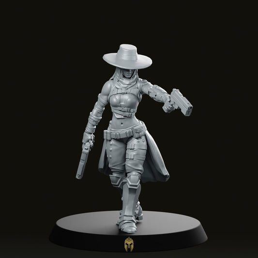 Kate Bane Cyberpunk Miniature - We Print Miniatures -Papsikels Miniatures