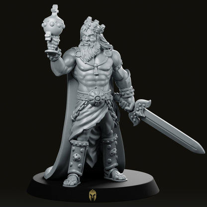King Cron Fantasy Miniature - We Print Miniatures -RN Estudio