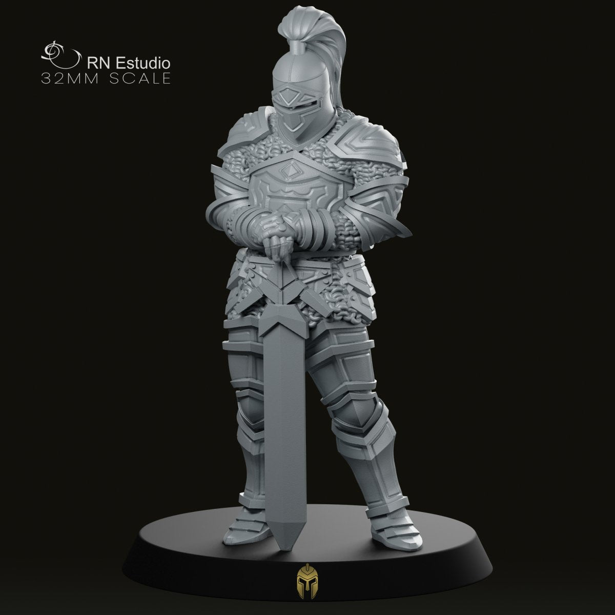Knight Aaron Miniature - We Print Miniatures -RN Estudio