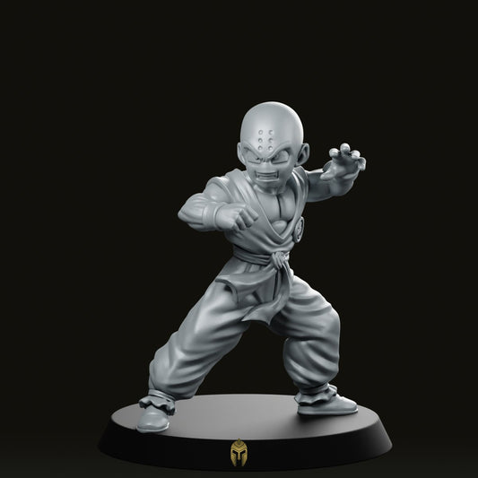 Krillin Warrior Miniature - We Print Miniatures -RN Estudio