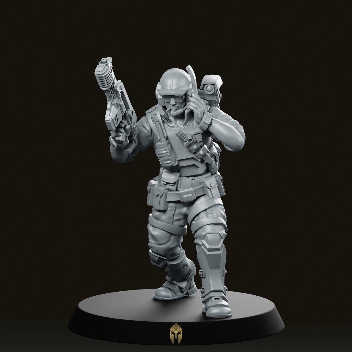 LCPL Scruffy Security Soldier Miniature - We Print Miniatures -Papsikels Miniatures