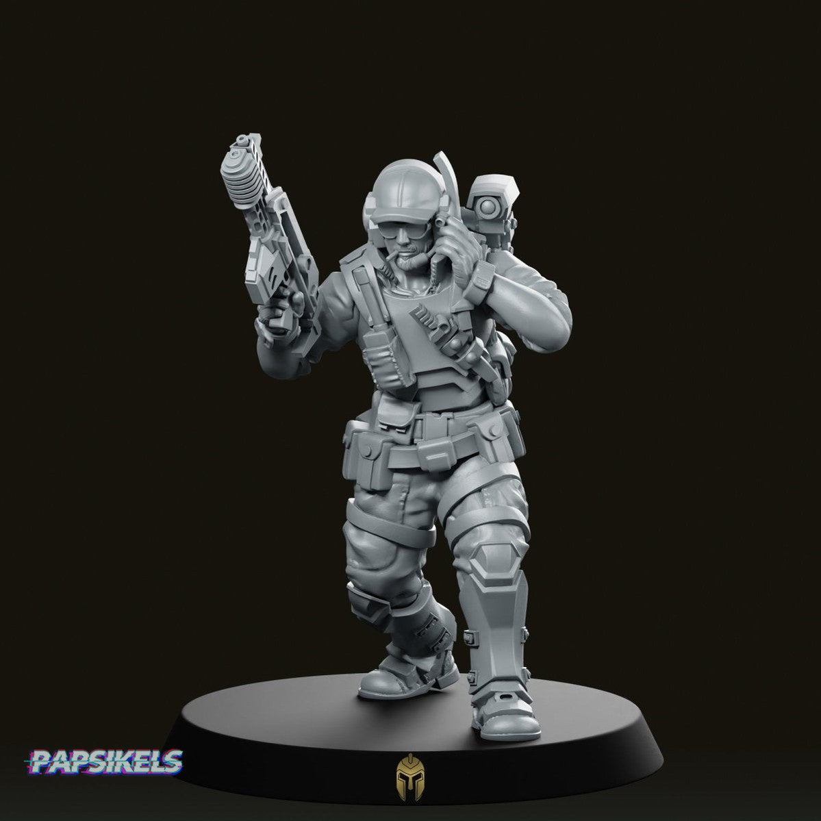 LCPL Scruffy Security Soldier Miniature - We Print Miniatures