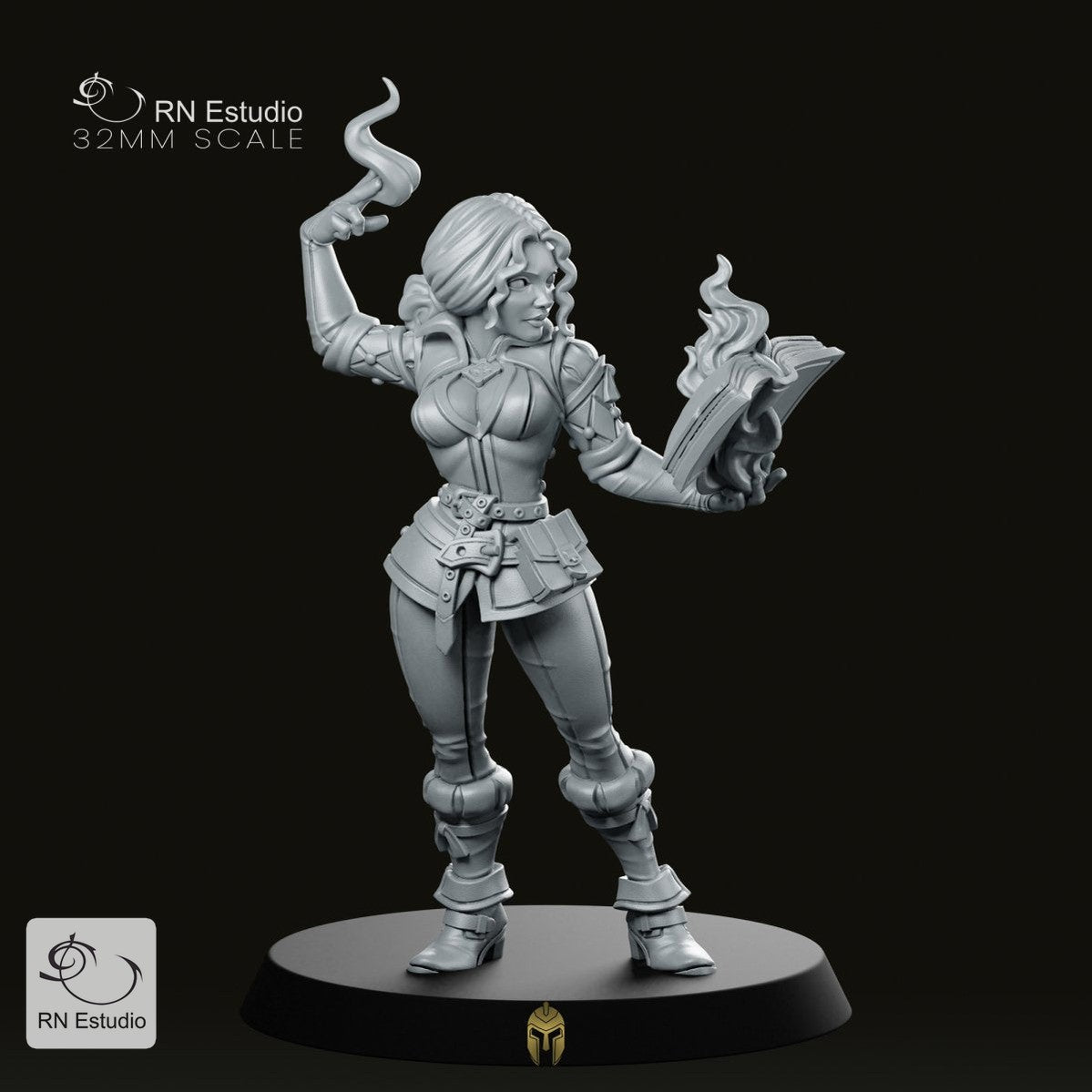 Mage Silveria Sorceress Miniature - We Print Miniatures -RN Estudio