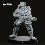 Marshall Roberts with Midigun Miniature - We Print Miniatures -Papsikels Miniatures