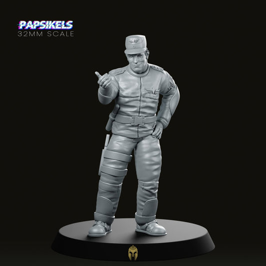 Master at Arms Tom Brown Scifi Miniature - We Print Miniatures -Papsikels Miniatures