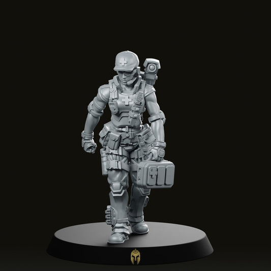 Medic Daniela Bidleman Miniature - We Print Miniatures -Papsikels Miniatures