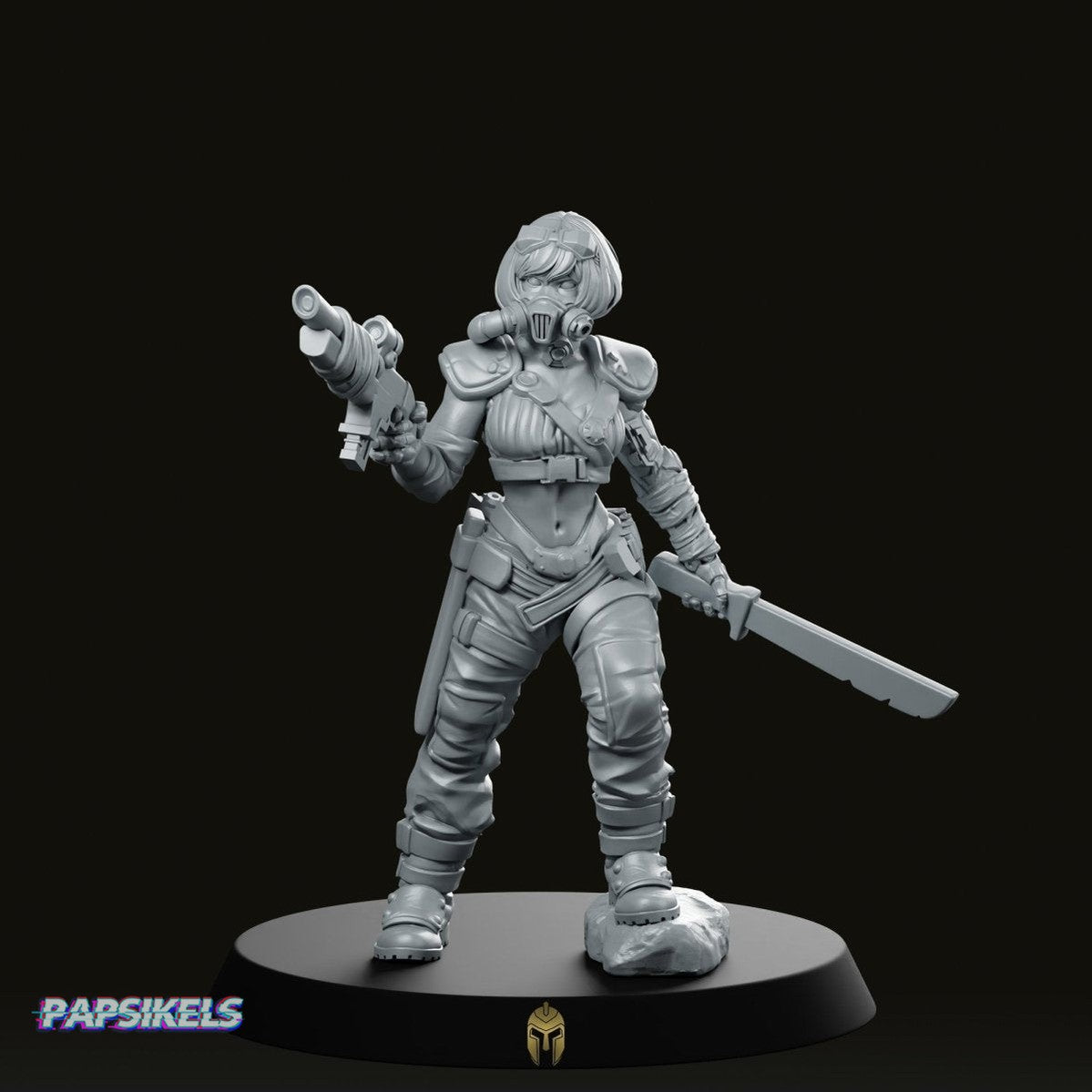 Melizza Habiu Outcast Blade Miniature - We Print Miniatures -Papsikels Miniatures