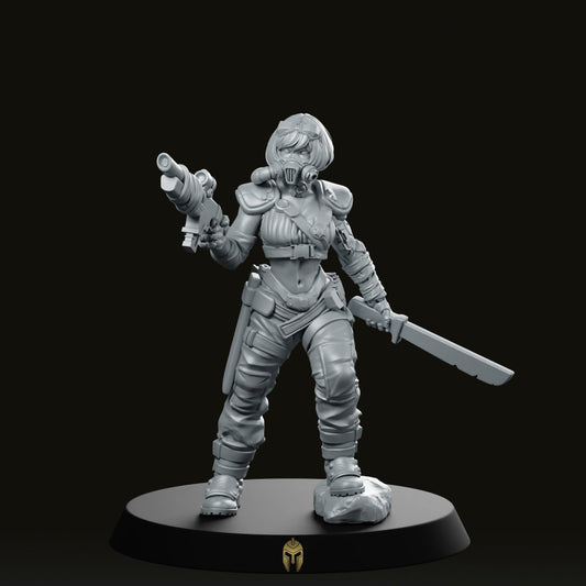 Melizza Habiu Outcast Blade Miniature - We Print Miniatures -Papsikels Miniatures