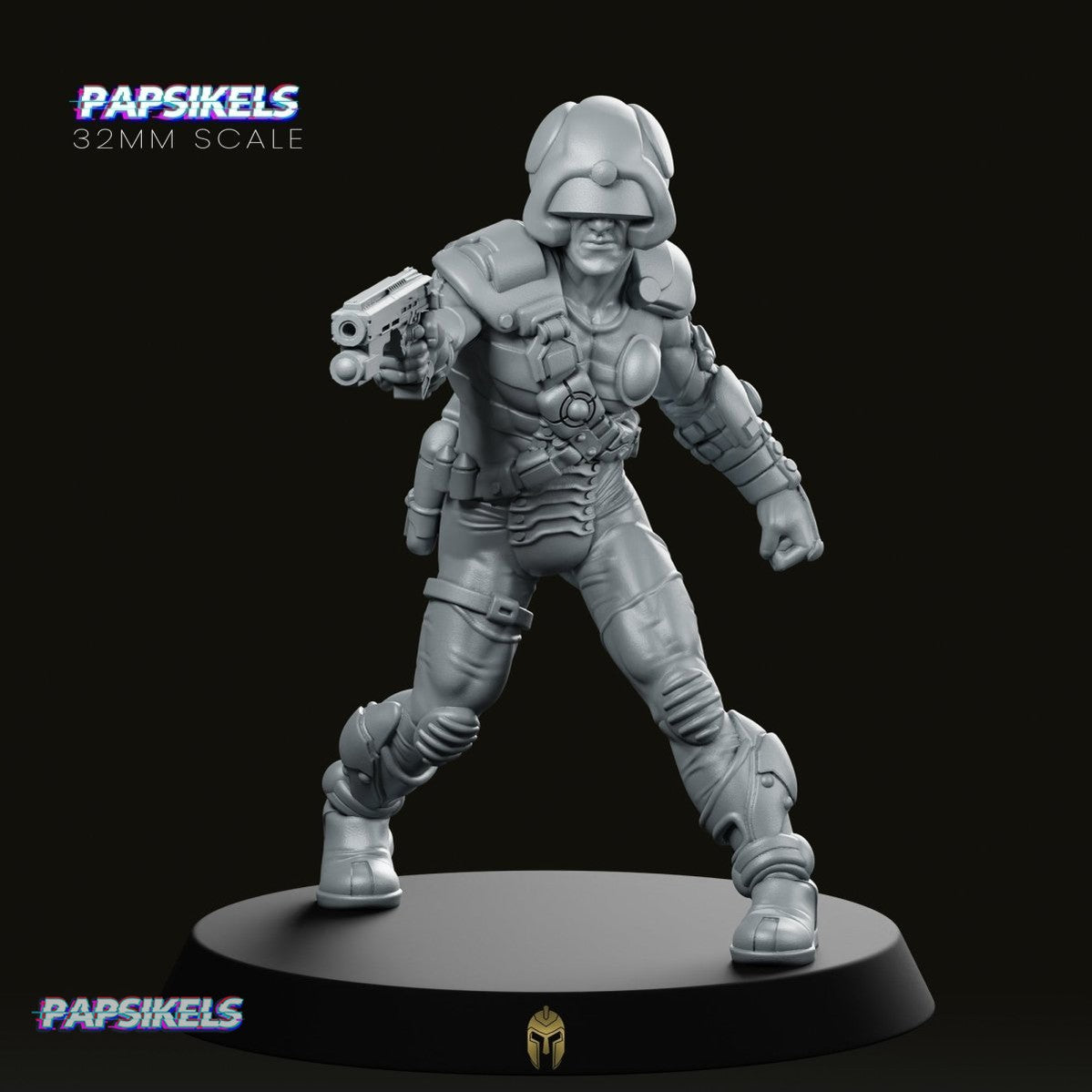 MetaMan Bounty Hunter Miniature - We Print Miniatures -Papsikels Miniatures