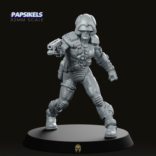 MetaMan Bounty Hunter Miniature - We Print Miniatures -Papsikels Miniatures