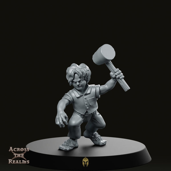 Halfling Militia with Warhammer Miniature