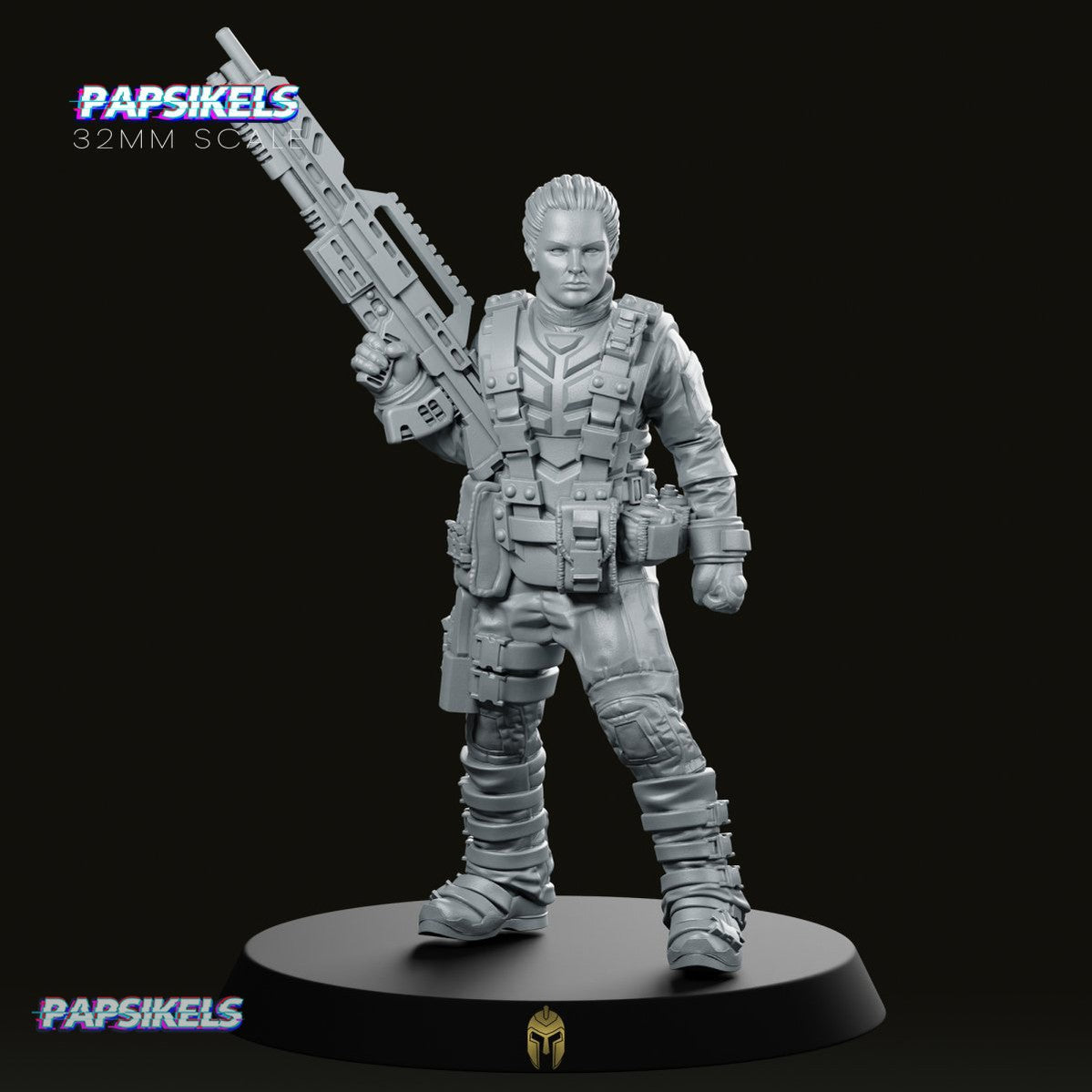 Mizzy Cruz Alien Hunter Miniature - We Print Miniatures -Papsikels Miniatures