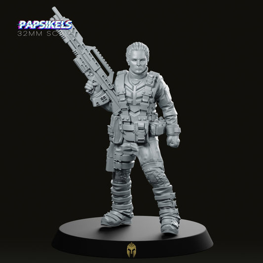 Mizzy Cruz Alien Hunter Miniature - We Print Miniatures -Papsikels Miniatures