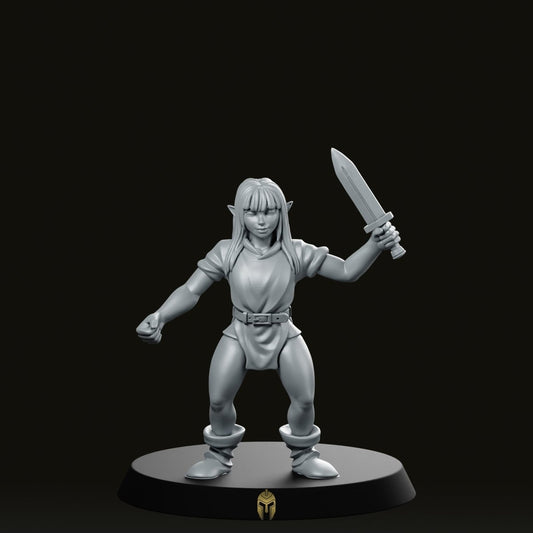 Monster Female Goblin Sword Miniature - We Print Miniatures -RN Estudio