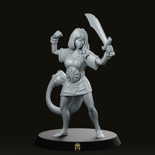 Monstery Female Fimir 2 Miniature - We Print Miniatures -RN Estudio