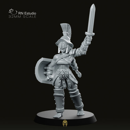 Murmilla Sword & Shield Miniature - We Print Miniatures -RN Estudio