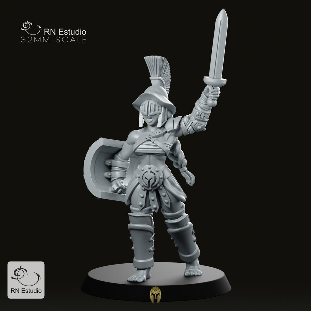 Murmilla Sword & Shield Miniature - We Print Miniatures -RN Estudio