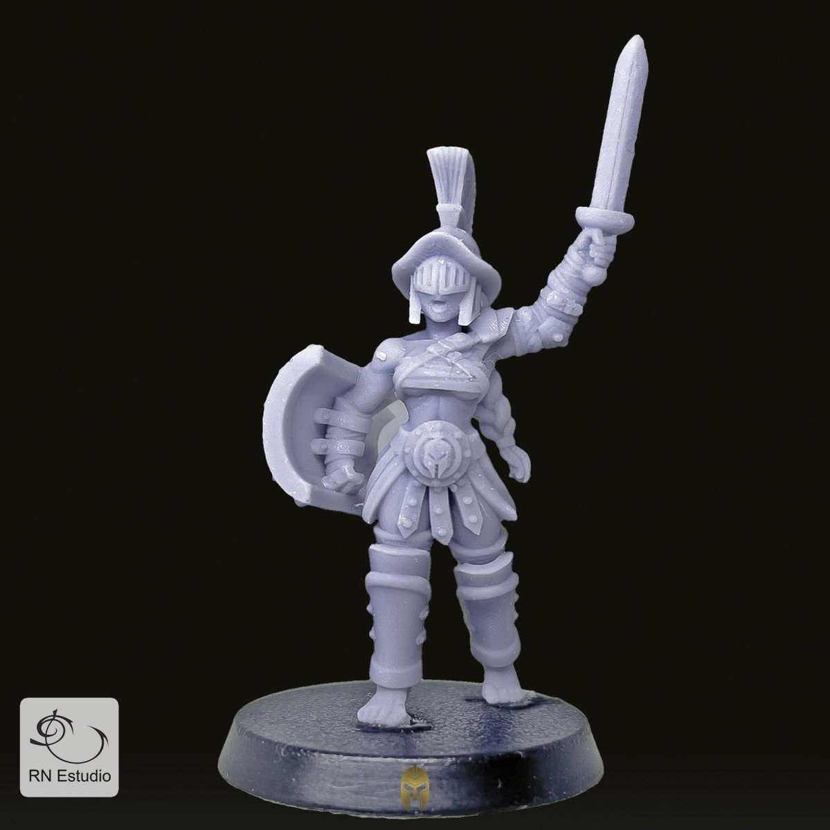 Murmilla Sword & Shield Miniature - We Print Miniatures -RN Estudio